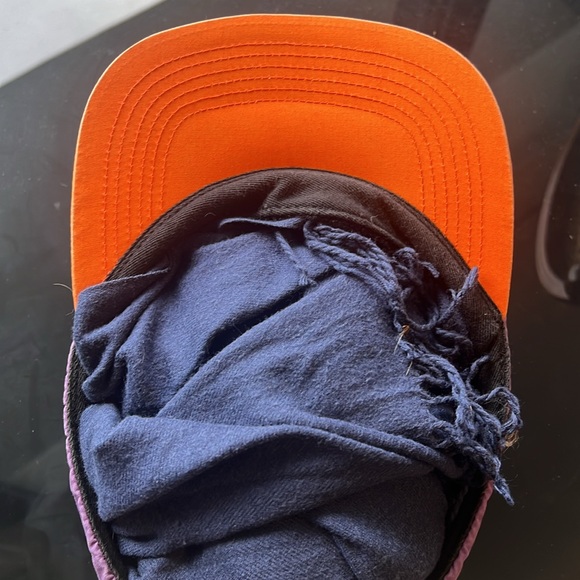 Supreme Camp Cap Purple / Orange Brim Red Box Logo - Picture 5 of 7